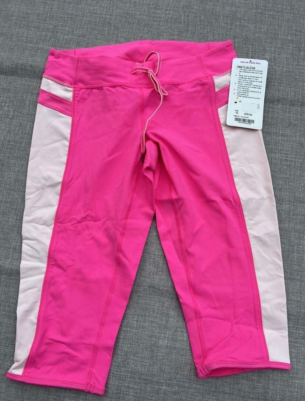 Lululemon Heat It Up Crop Athletic Yoga Pants, Size 10